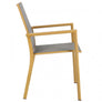 Bizzotto Καρέκλα κήπου σε γκρι-κίτρινο ύφασμα Αλουμινίου Konnor 88x45x60 0663300